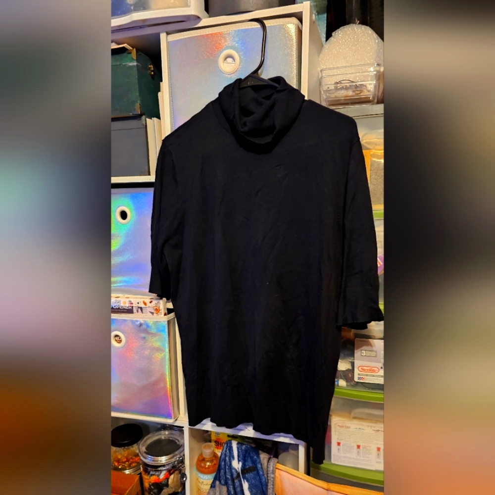 Liz Claiborne Black High Neck Women's Black Sweater